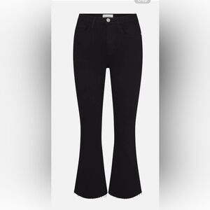 Frame Black Le Crop Mini Boot 
frayed bottom